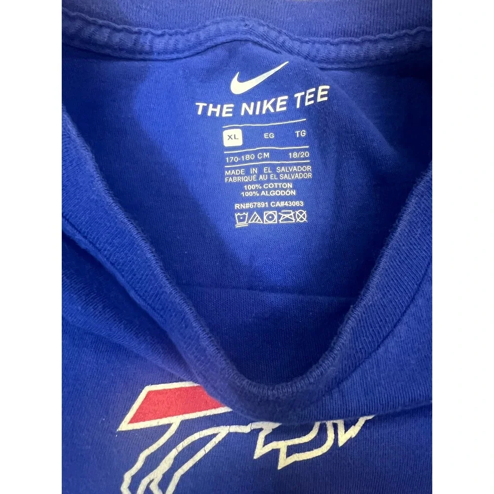 Nike Buffalo Bills Josh Allen 17 Youth XL Royal Blue Graphic T-Shirt